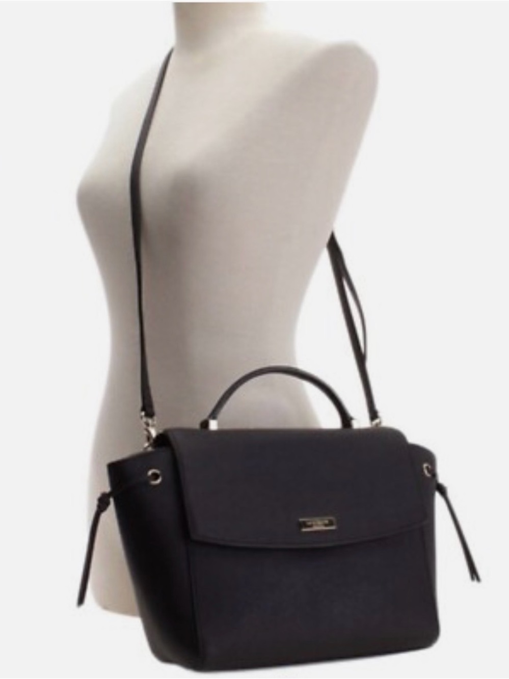 Kate Spade New YORK Black Lilah Laurel Way Leather Satchel